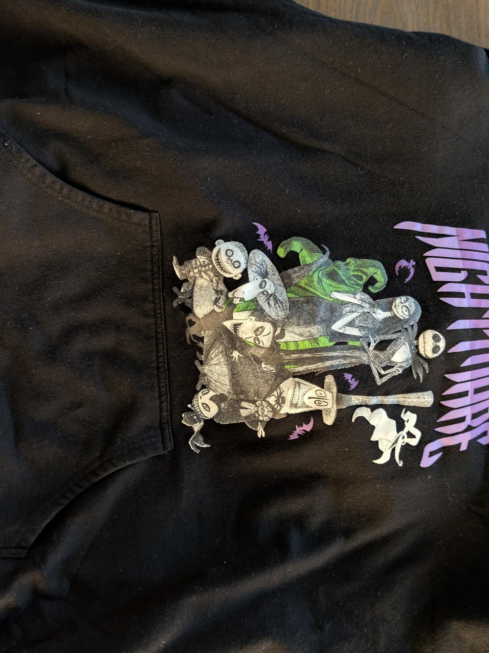 Disney Black 'The Nightmare Before Christmas' Graphic Fleece Pullover XXL